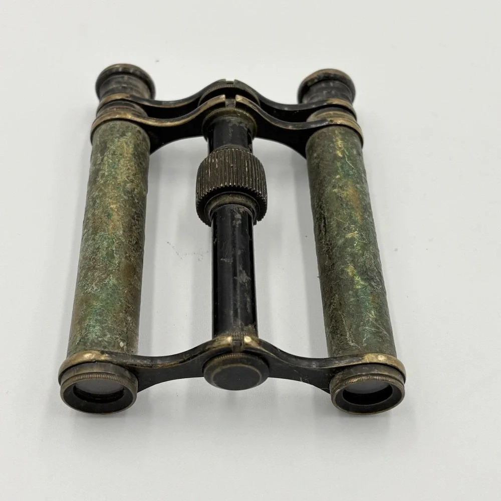 Rare Antique Naval Telescope Binoculars C1860 Brass Patina